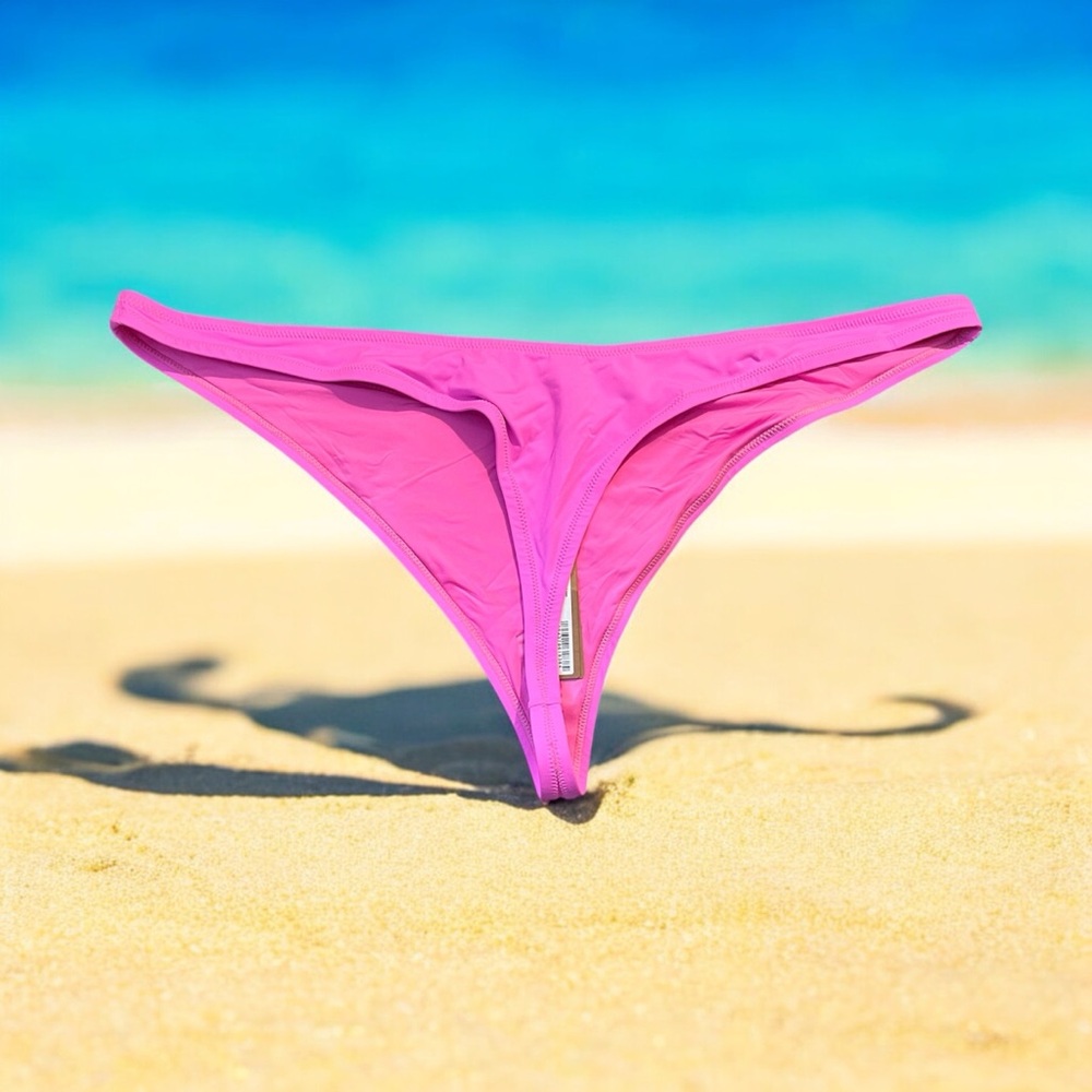 Skims Womens Recycled Swim Thong Taffy Pink 4X SW-THG-0782 NWT